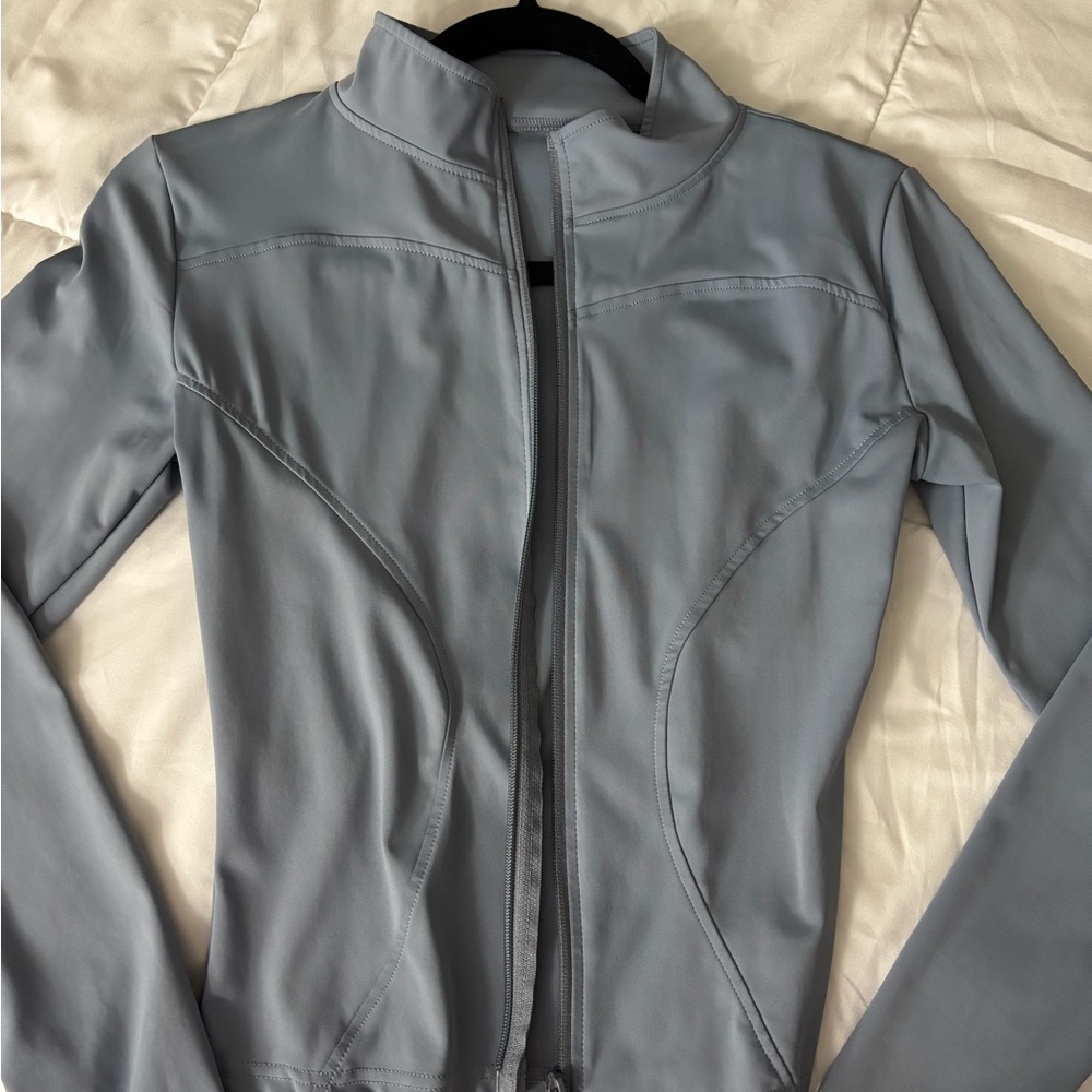 Blue gym compression sweater